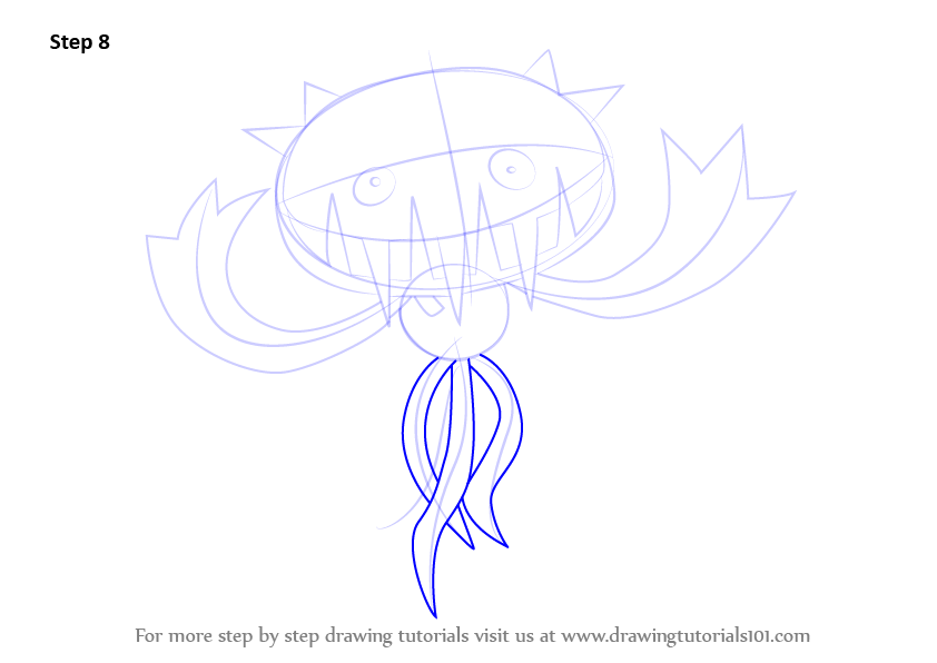 Step by Step How to Draw Carnivine from Pokemon : DrawingTutorials101.com