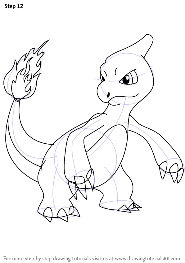 Learn How to Draw Charmeleon from Pokemon (Pokemon) Step by Step