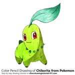 How to Draw Chikorita from Pokemon