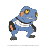 How to Draw Croagunk from Pokemon