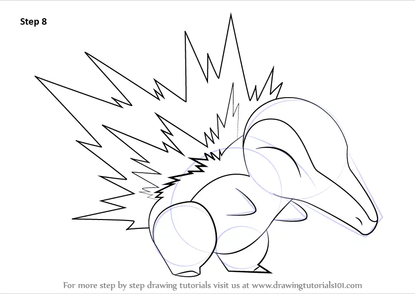 Learn How to Draw Cyndaquil from Pokemon  Pokemon  Step by 
