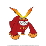 How to Draw Darmanitan from Pokemon