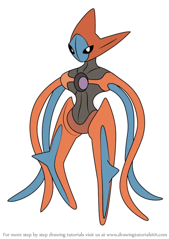 Learn How to Draw Deoxys from Pokemon (Pokemon) Step by Step : Drawing
