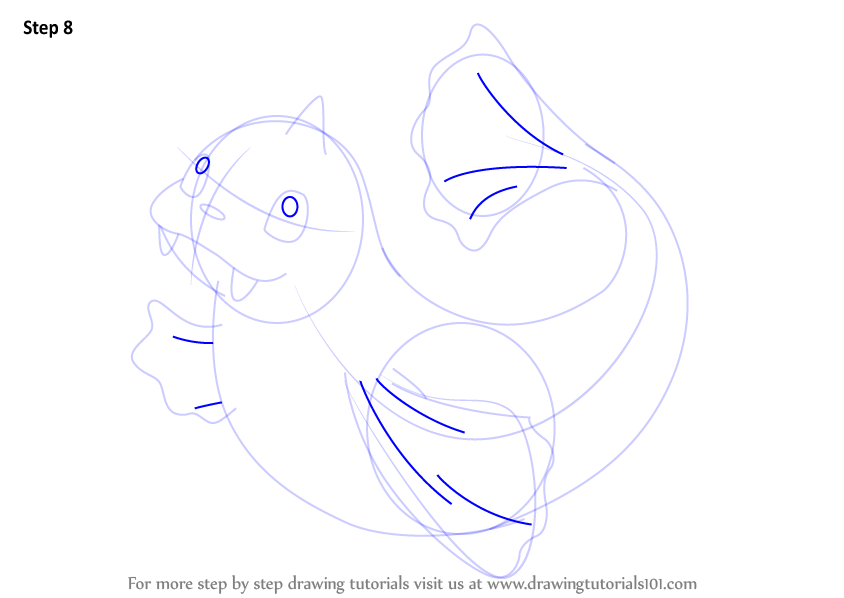 Step by Step How to Draw Dewgong from Pokemon : DrawingTutorials101.com