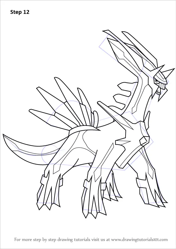 Learn How to Draw Dialga from Pokemon (Pokemon) Step by Step : Drawing