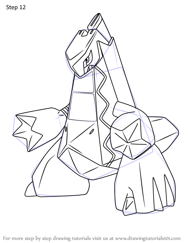 Step by Step How to Draw Duraludon from Pokemon : DrawingTutorials101.com