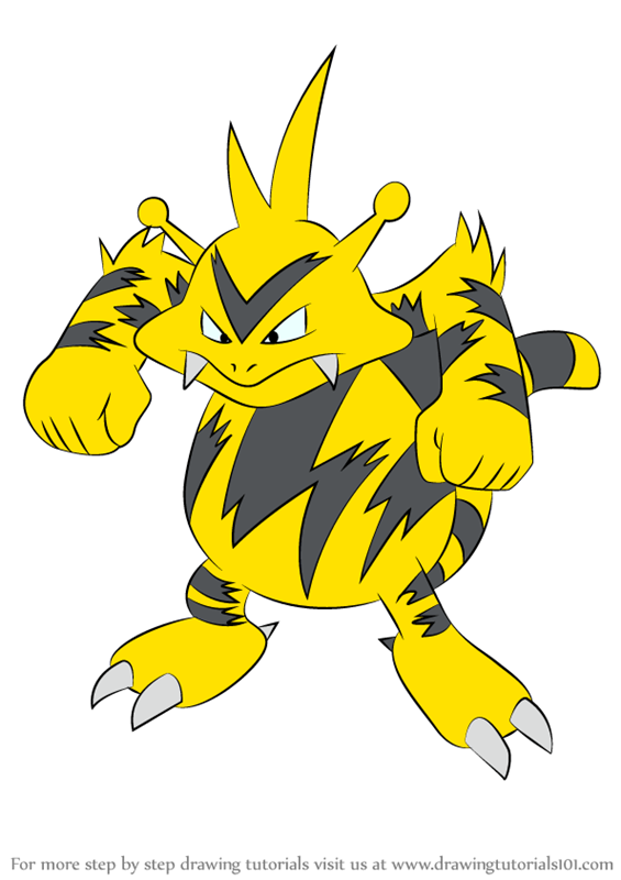 Step by Step How to Draw Electabuzz  from Pokemon  