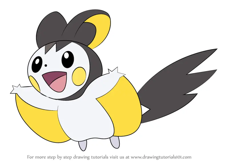 Learn How To Draw Emolga From Pokemon Step By Drawing.
