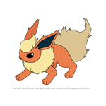 How to Draw Flareon from Pokemon