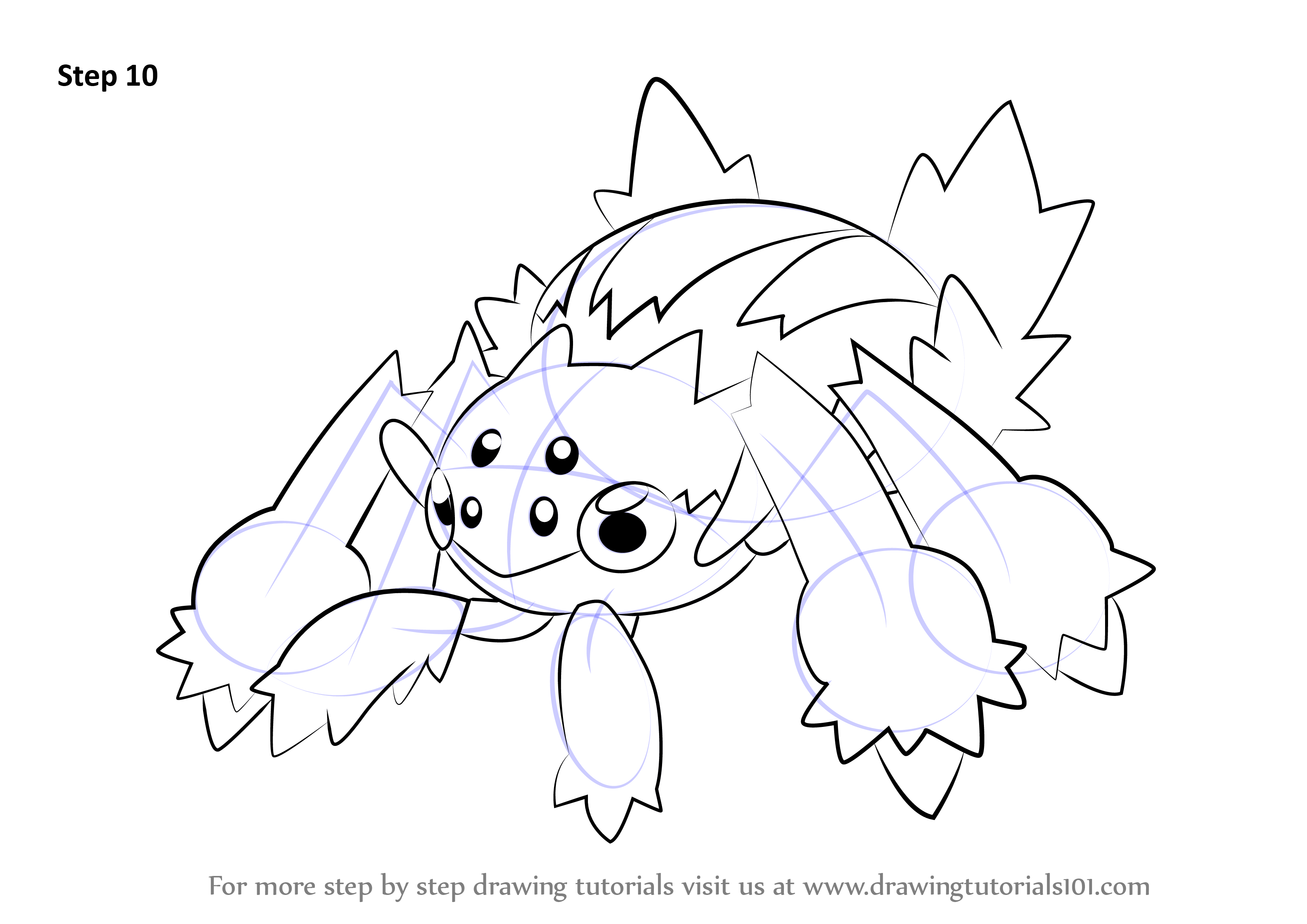 Learn How to Draw Galvantula from Pokemon (Pokemon) Step by Step