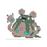 How to Draw Garbodor from Pokemon