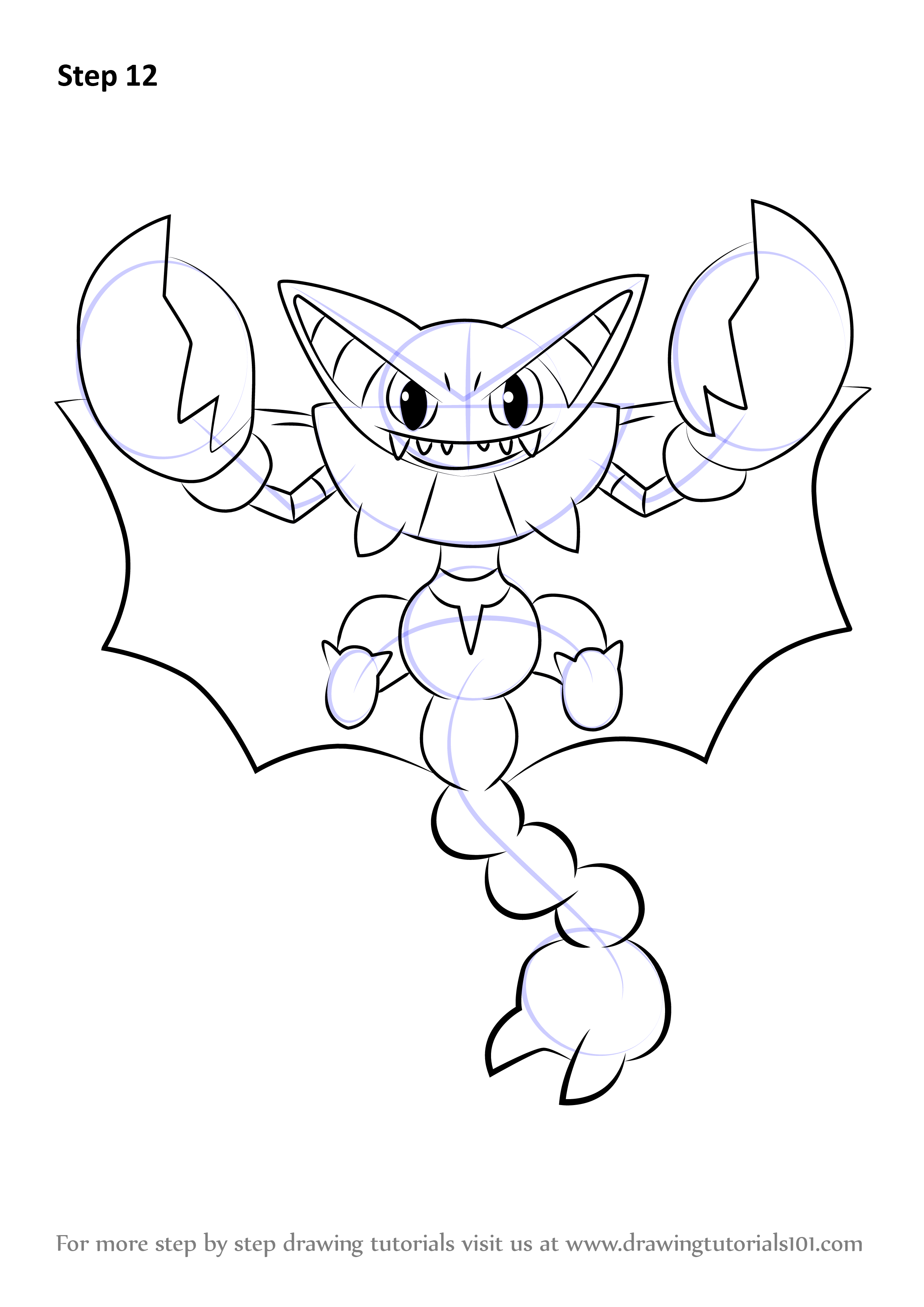 Learn How to Draw Gliscor from Pokemon Pokemon Step by 