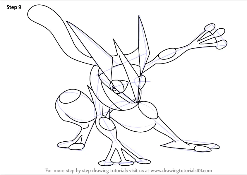 Learn How To Draw Greninja From Pokemon Pokemon Step By Step
