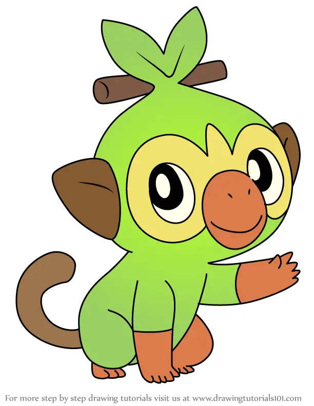 Learn How to Draw Grookey from Pokemon (Pokemon) Step by Step : Drawing  Tutorials