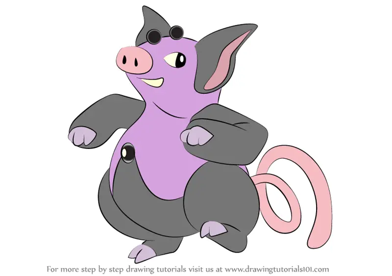 Learn How to Draw Grumpig from Pokemon (Pokemon) Step by ...