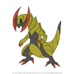 How to Draw Haxorus from Pokemon