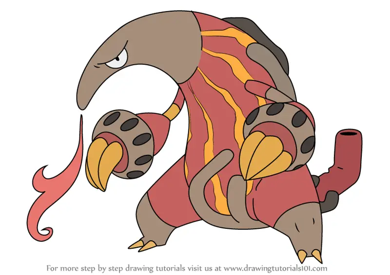 Learn How to Draw Heatmor from Pokemon (Pokemon) Step by Step : Drawing