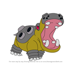 How to Draw Hippowdon from Pokemon