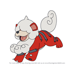 How to Draw Hisuian Growlithe from Pokemon
