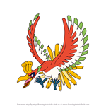 How to Draw Ho-Oh from Pokemon
