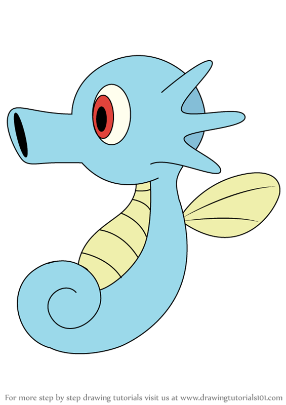 Learn How To Draw Horsea From Pokemon Pokemon Step By Step Drawing Tutorials