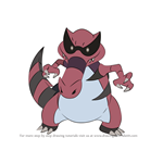 How to Draw Krookodile from Pokemon