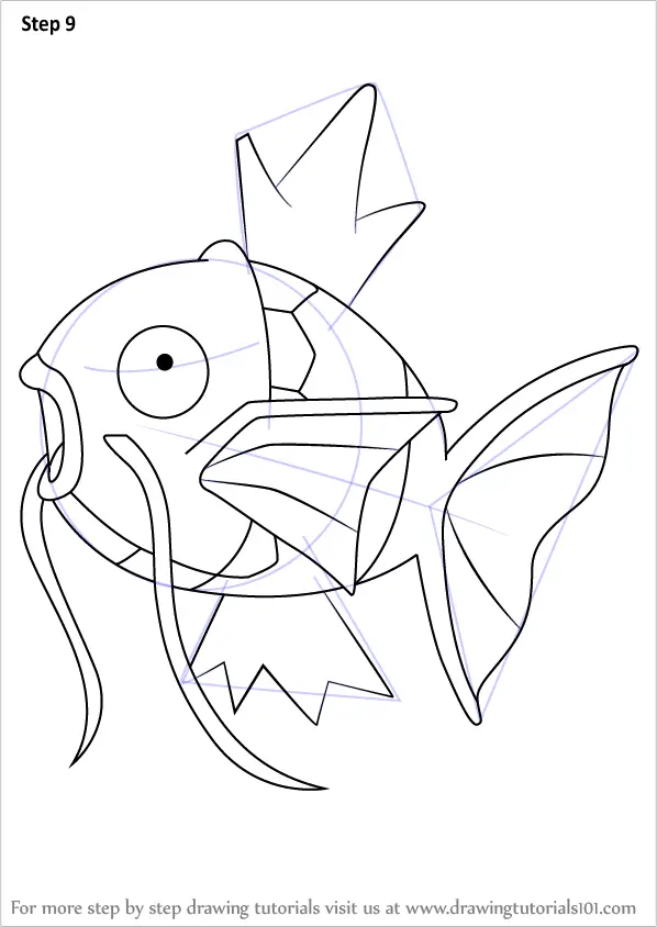 Learn How to Draw Magikarp from Pokemon (Pokemon) Step by Step