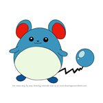 How to Draw Marill from Pokemon