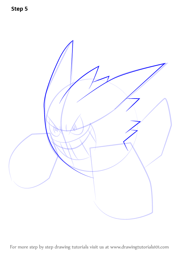 Learn How to Draw Mega Gengar from Pokemon (Pokemon) Step by Step