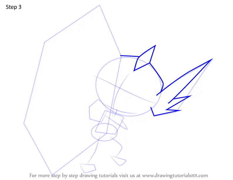 Step by Step How to Draw Mega Sableye from Pokemon