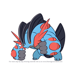 How to Draw Mega Swampert from Pokemon