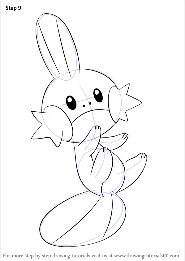 Learn How to Draw Mudkip from Pokemon (Pokemon) Step by Step : Drawing