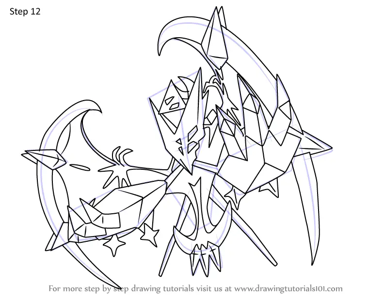 Dusk Mane Necrozma Coloring Page Coloring Pages