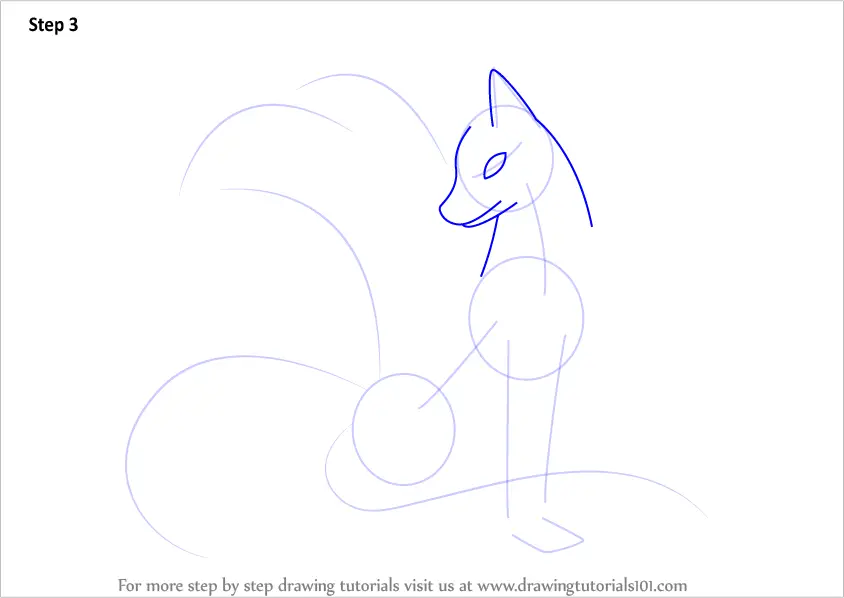 Featured image of post How To Draw A Nine Tailed Fox Start the tutorial by making three circles a small line inside the top circle a triangle