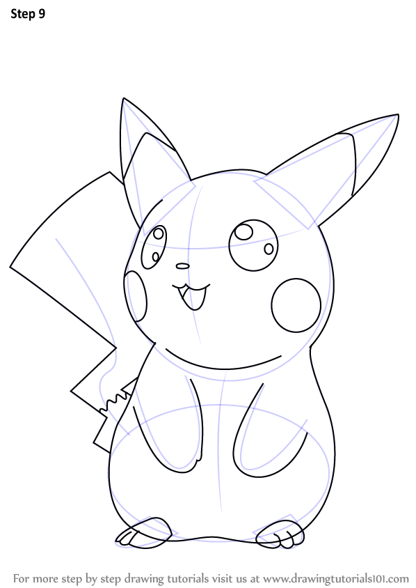 Learn How to Draw Ninja Pikachu from Pokemon (Pokemon) Step by Step