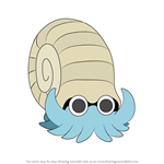How to Draw Omanyte from Pokemon