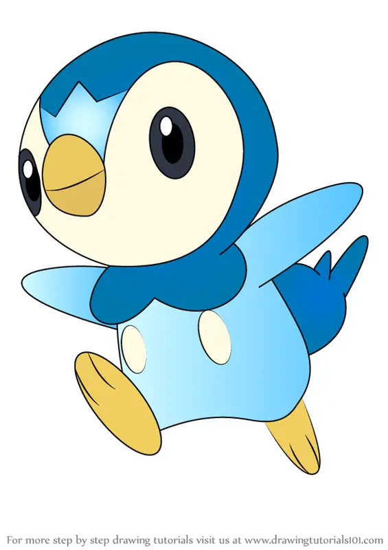 Learn How to Draw Piplup from Pokemon (Pokemon) Step by Step : Drawing