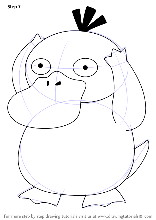 Step by Step How to Draw Psyduck from Pokemon : DrawingTutorials101.com