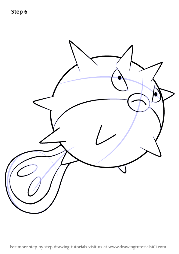 Learn How to Draw Qwilfish from Pokemon (Pokemon) Step by Step