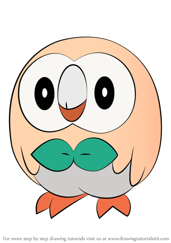 Learn How to Draw Rowlet from Pokemon (Pokemon) Step by Step : Drawing  Tutorials