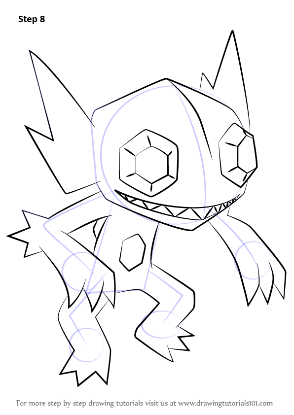 Learn How to Draw Sableye from Pokemon (Pokemon) Step by Step : Drawing