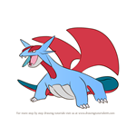 How to Draw Salamence from Pokemon