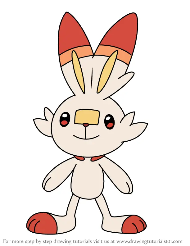 Learn How to Draw Scorbunny from Pokemon (Pokemon) Step by Step : Drawing  Tutorials