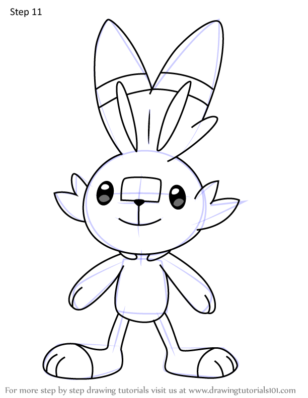 Learn How to Draw Scorbunny from Pokemon (Pokemon) Step by Step