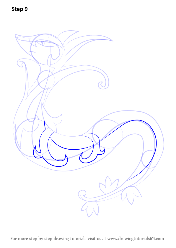 Step by Step How to Draw Serperior from Pokemon : DrawingTutorials101.com