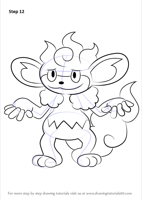 Learn How to Draw Simisear from Pokemon (Pokemon) Step by Step
