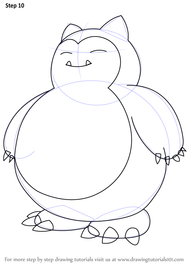 Learn How to Draw Snorlax from Pokemon (Pokemon) Step by Step : Drawing