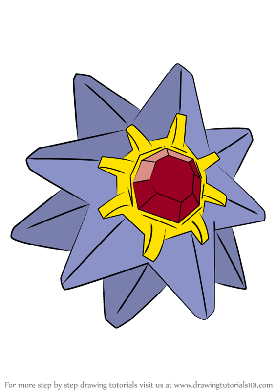 Learn How to Draw Starmie from Pokemon  Pokemon  Step by 