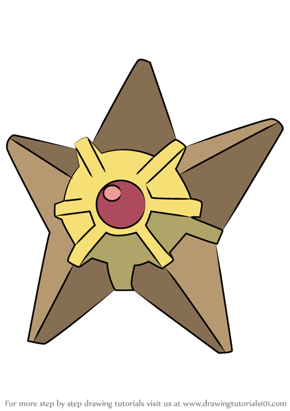 Learn How to Draw Staryu  from Pokemon  Pokemon  Step by 