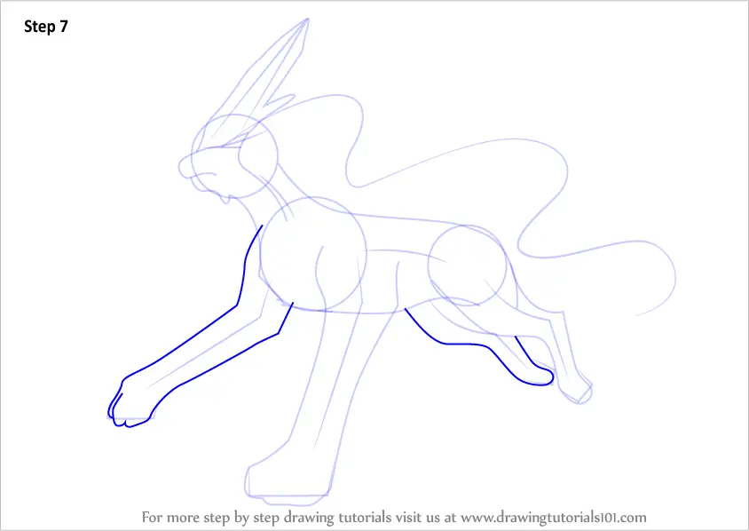 Learn How to Draw Suicune from Pokemon (Pokemon) Step by Step : Drawing